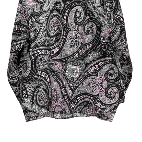 Chaps Ralph Lauren Womens Shirt Button Up Paisley Long Sleeve Blouse Top Size PL - Picture 7 of 8
